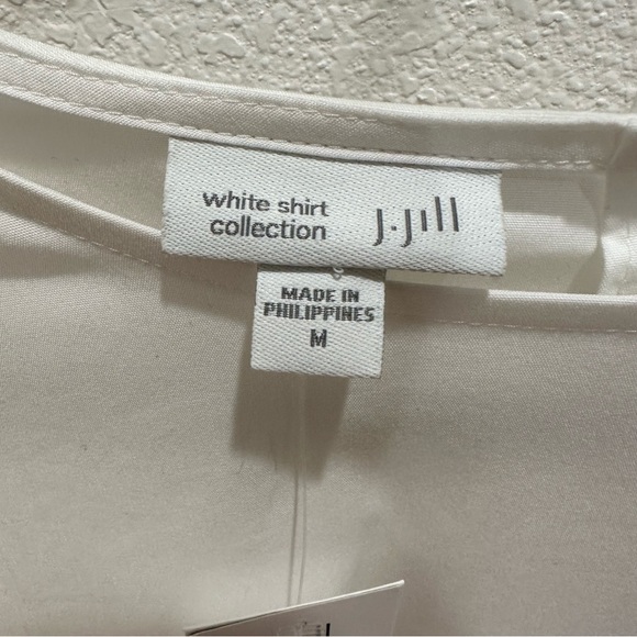 J Jill white shirt collection tunic blouse size M - Picture 5 of 8
